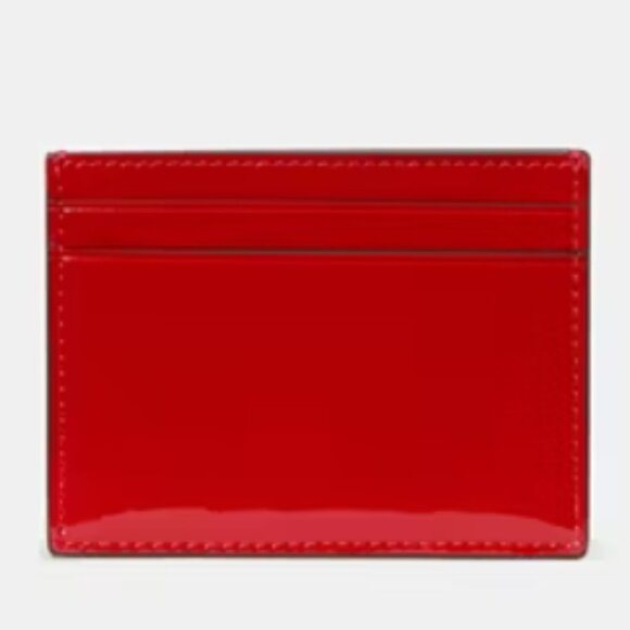 kate spade Bridget Patent Small Slim Card Holder KS Bright Red NWT - Picture 3 of 3